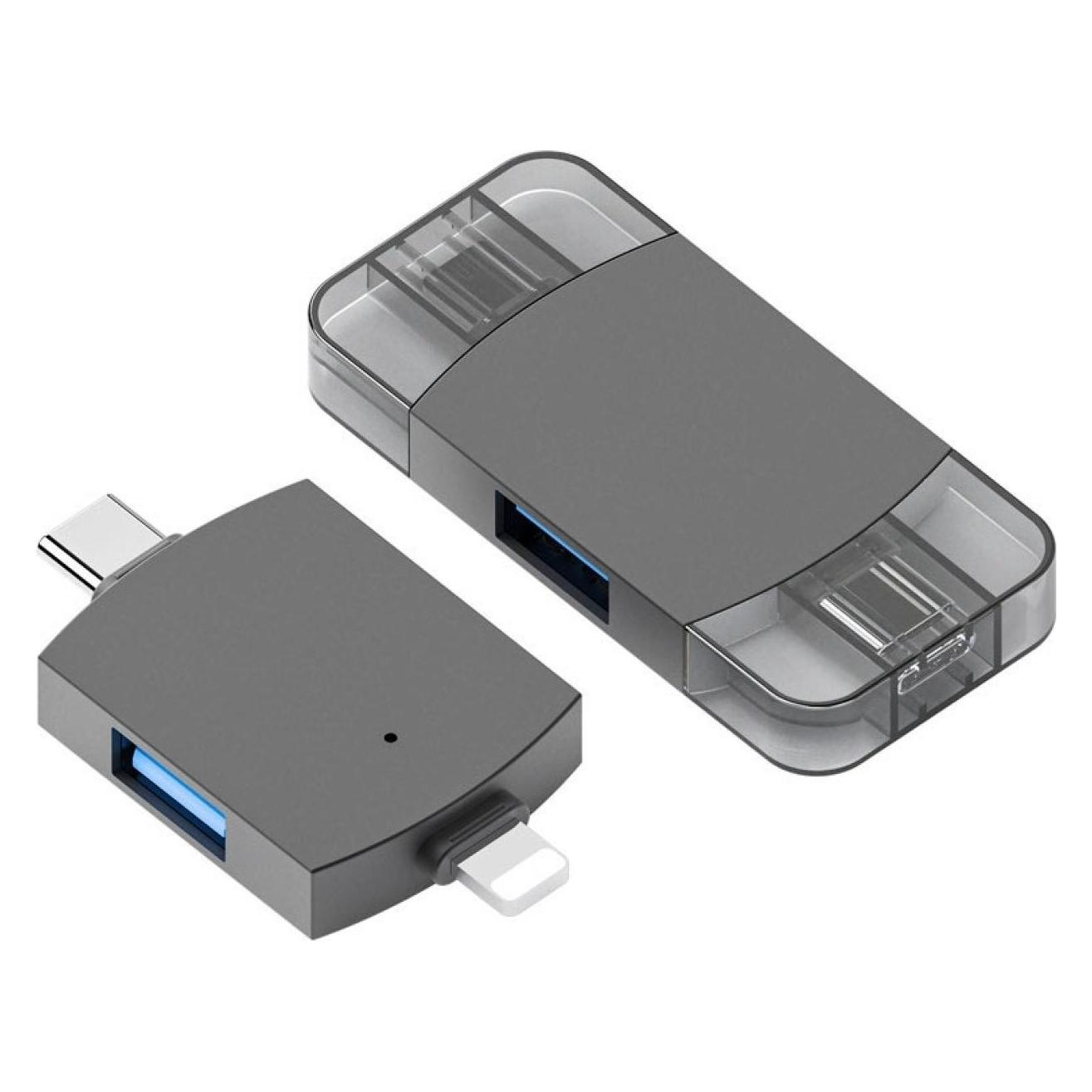 PowerGuard 2-in-1 OTG USB-C Lightning to Dual USB 3.0 Adapter (Lightning, USB-C) (00033288)