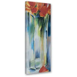 WANDBILD gemalte blumen in einer vase