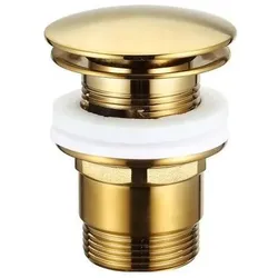 Adora, Ventil, Bundventil push pop up med overløb guld Ø66 mm