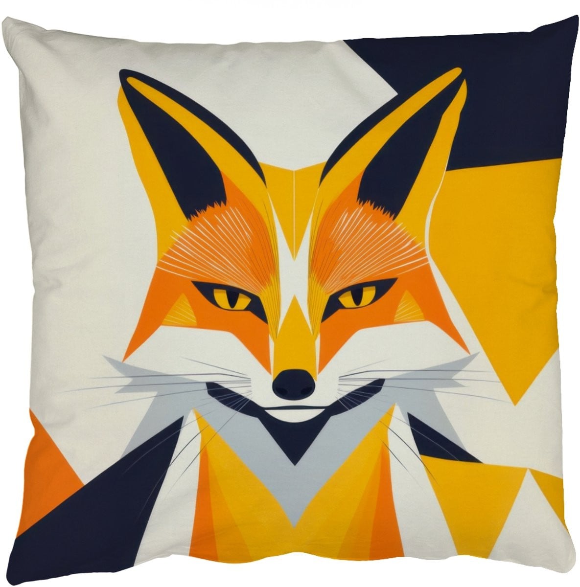 PillowMonkey Sierkussen Vos Oranje Abstract Driehoeken 40 x 40 cm