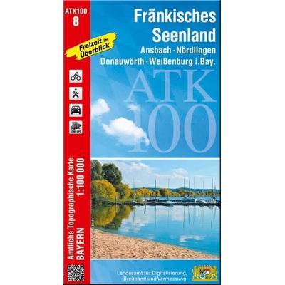 ATK100-8 Fränkisches Seenland (Amtliche Topographische Karte 1:100000), Sonstige von , Landesamt für Digitalisierung, Breitband und Vermessung,