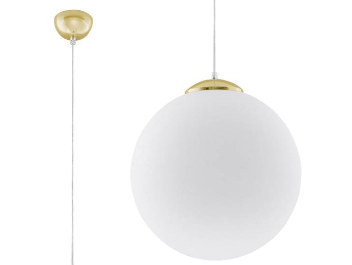 Lampe pendante UGO 40 doré 1xE27 15W acier/verre 130x40x40cm Sollux Lighting