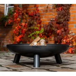CookKing Bali | Garten Feuerschale 60 cm | Stahl Grill - Schwarz