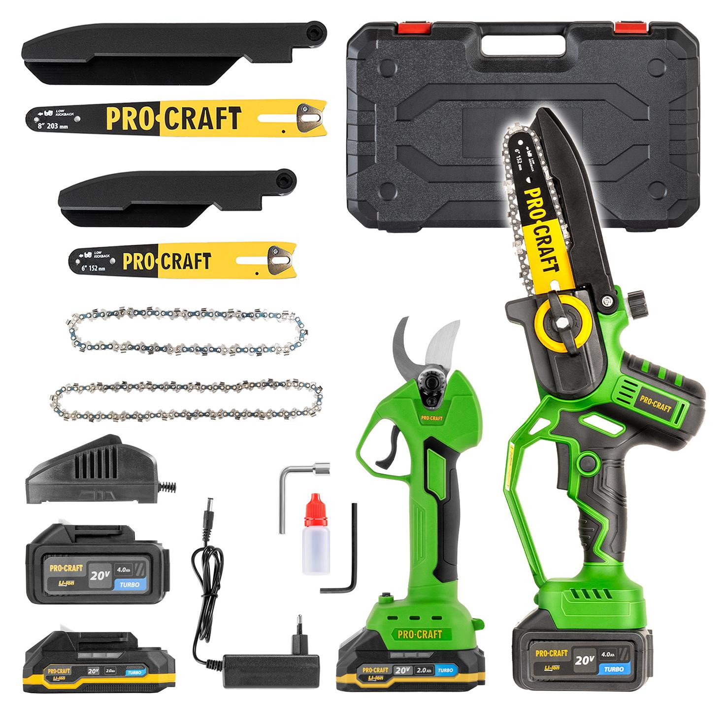 Procraft Set met PKA32Li Handzaag en ES25Li Snoeischaar