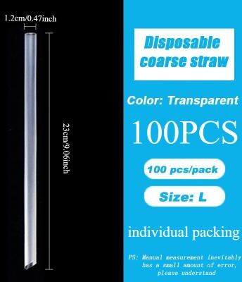 The Handy Homestead Individually Wrapped Clear Disposable Straws For Smoothies, Milk Tea And Iced Coffee l