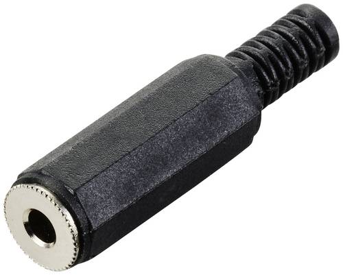 TRU COMPONENTS TC-10336020 Klinken-Steckverbinder 3.5mm Buchse, gerade Mono Schwarz