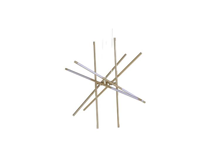 Plafonnier lumineux en aluminium doré 80x80 cm