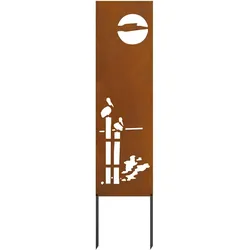 vidaXL Garten dekoratives Panel Sonstiges Rostig 32 x 140 cm
