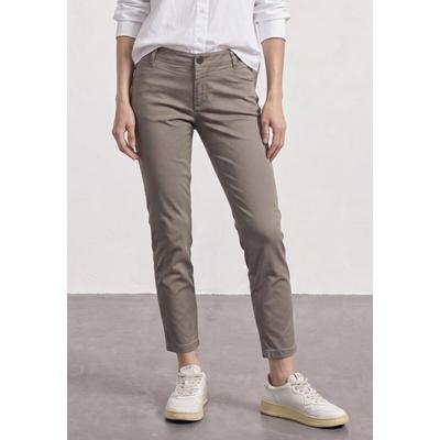 7/8-Hose STREET ONE, Damen, Gr. 44, Länge 26, beige (schwarz tumbled beige), Web, 97% Baumwolle, 3% Elasthan, unifarben, comfort fit 7/8-Länge, Hosen 7/8-Hose, 4-Pocket Style