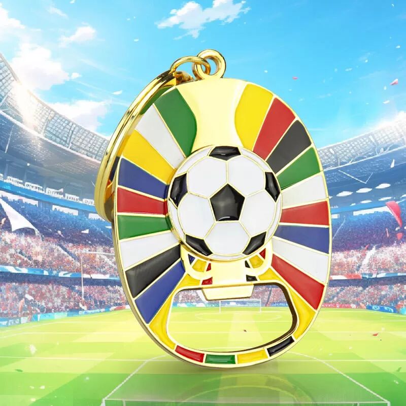 INF UEFA Euro 2024 Schlüsselanhänger - Flaschenöffner Schlüsselanhänger in Gold