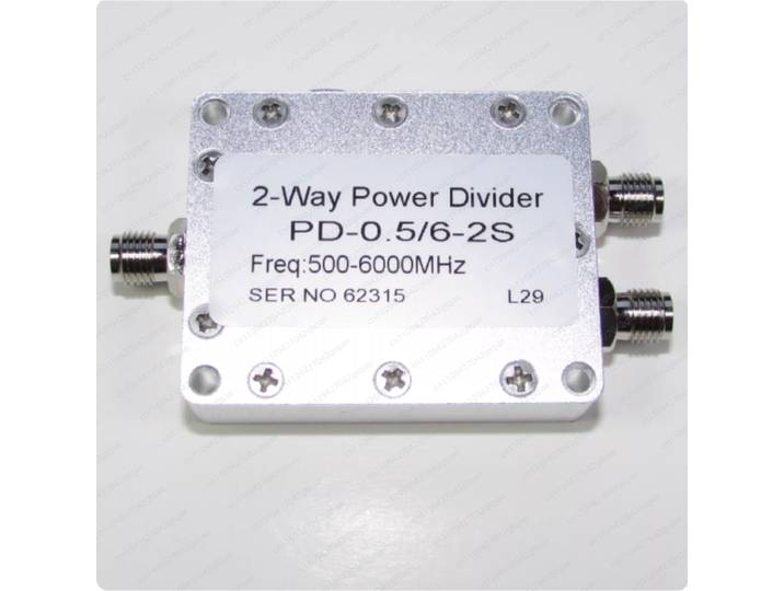 PD-0.5/6-2S 0.5-6GHz 30W SMA Répartiteur de puissance RF 1/2 pour radiofréquence, Impédance 50 Ohms