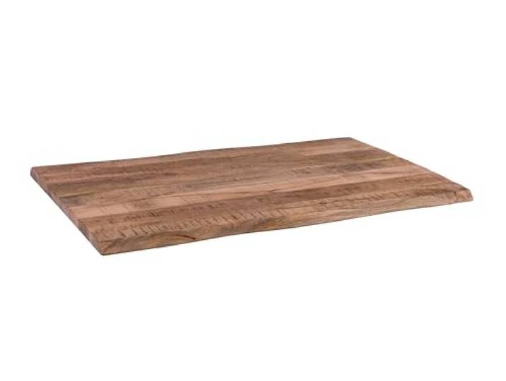 SAM Holzplatte Curt 120x60 cm Mangoholz Baumkante Tischplatte Baumkanten-Platte massiv, raue Oberfläche, für Heimwerker, geeignet für Arbeitsplatten, Tische & Fensterbretter