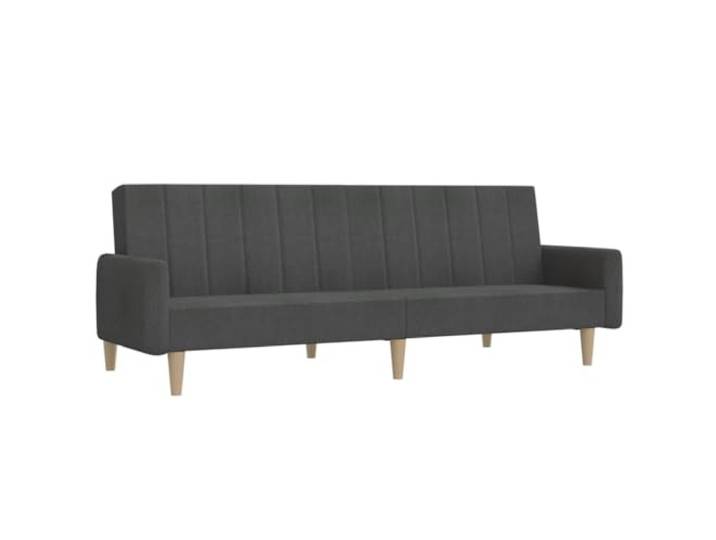 RJPLMFV Schlafsofa, 2-Sitzer, Dunkelgrau, Stoff Holzrahmen, Klappbare Rückenlehne, Doppelbett, Wohnzimmer, Schlafzimmer, Büro