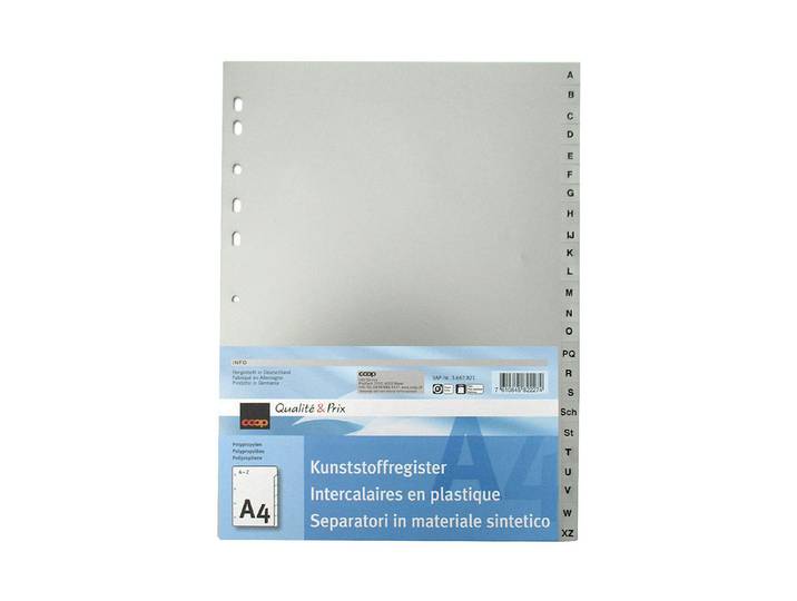 Qualité & Prix Register PP A4 grau A-Z