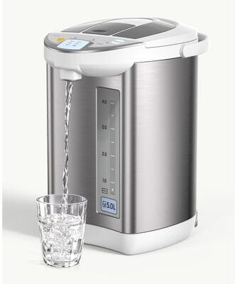 SUGIFT Stainless Steel Electric Water Boiler and Warmer, 5-L Hot Water Dispenser with 360-Degree Rotating Base and Keep-Warm Function