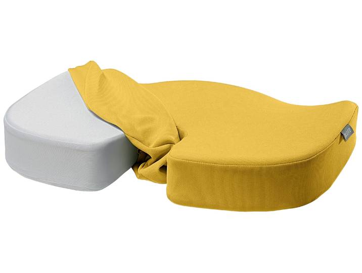 Sitzkissen LEITZ Ergo Cosy , gelb, B:35,5cm L:45,5cm, Baumwolle, Dekokissen_Sitzkissen_Kissenhüllen, Sitzkissen