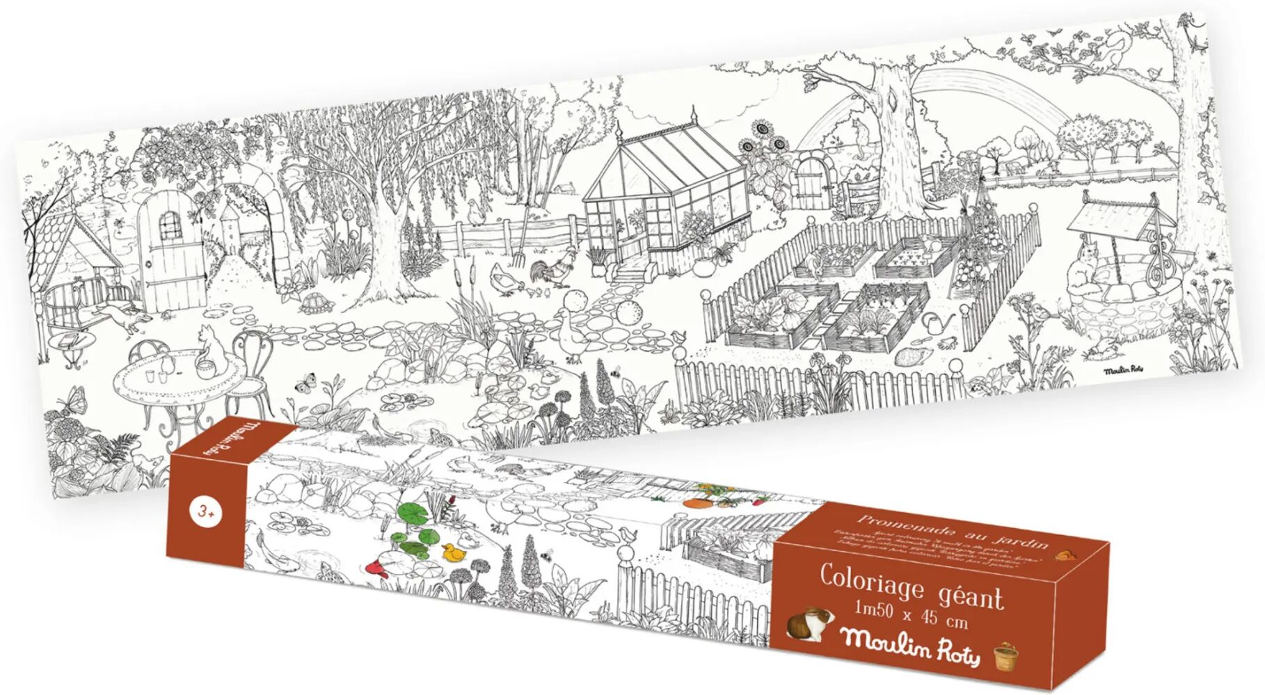 Moulin Roty Coloriage géant Le jardinier Multicolore taille unique