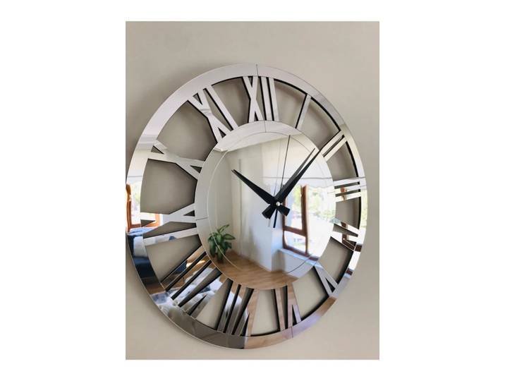 Horloge murale miroir décorative 3D Plexi MDF bois matériel Design élégant flux silencieux maison salon bureau décoration 40X40 Cm