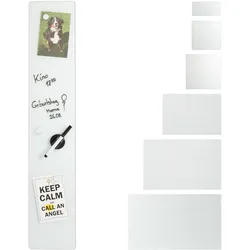 Relaxdays, Pinnwand, Glas-Magnetboard (Magnettafel, Pinnwand, 80 x 15 cm)