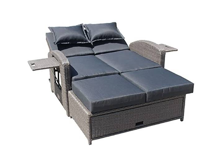 Lomadox Funktionssofa Relaxsofa Liege in grau