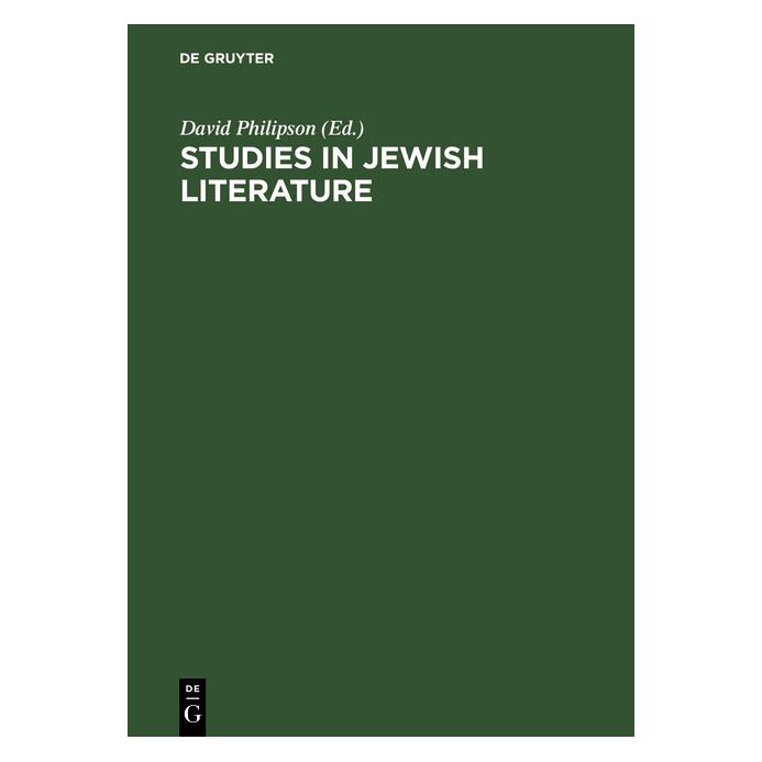 De Gruyter Studies in Jewish literature (Englisch, Hardcover, David Philipson) (67770802)