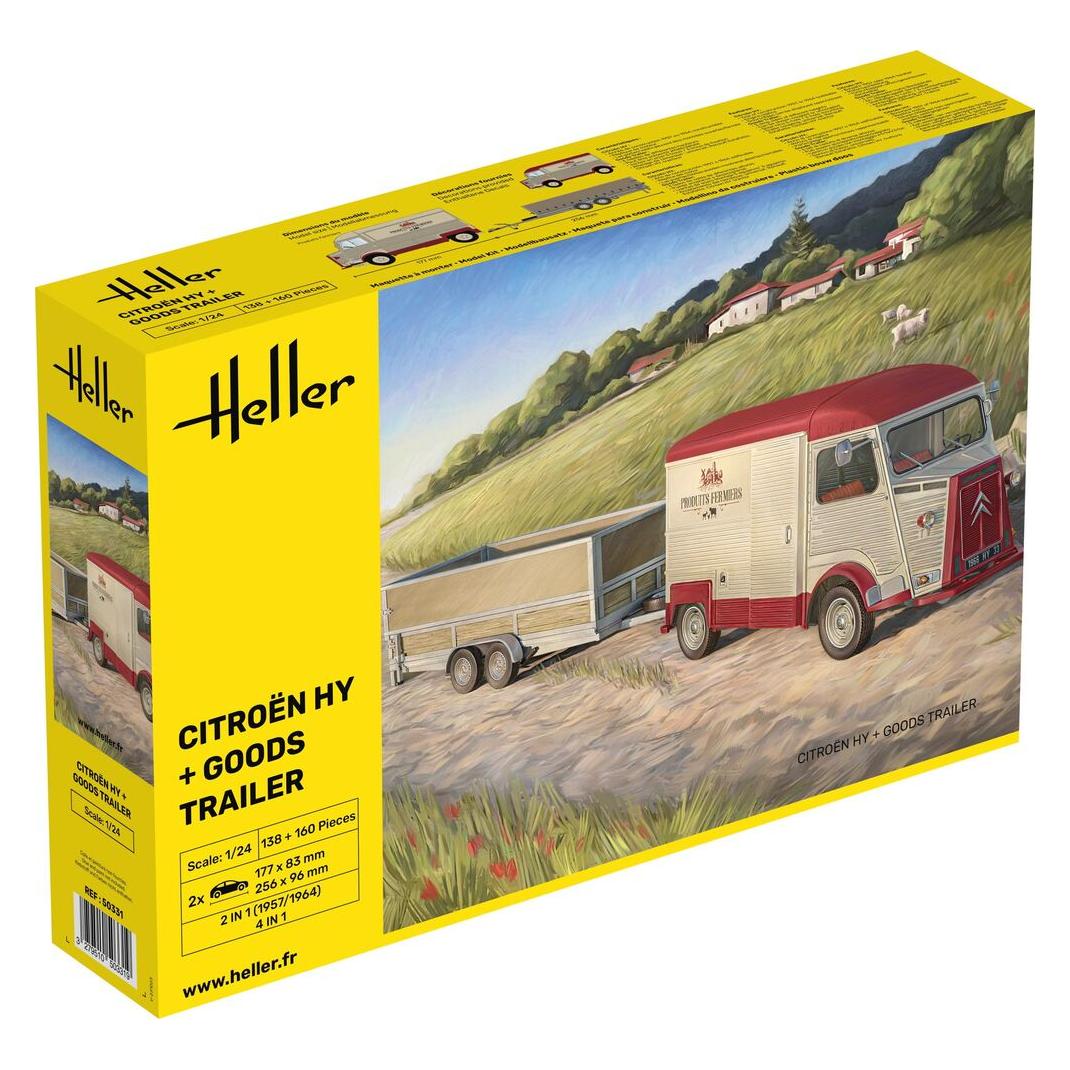 Heller Citroen HY + Goods Trailer (50331)