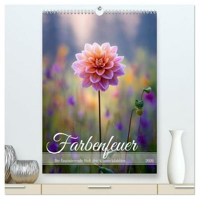 Farbenfeuer (hochwertiger Premium Wandkalender 2026 DIN A2 hoch), Kunstdruck in Hochglanz