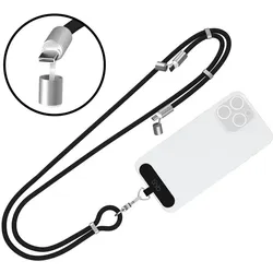 T'nB Kabel Przewód 2x Usb-c Usb Type-c 60w Smycz Na Szyję Do Telefonu 2w1 T"nb / Tcpdneckbk (60 W), USB Kabel