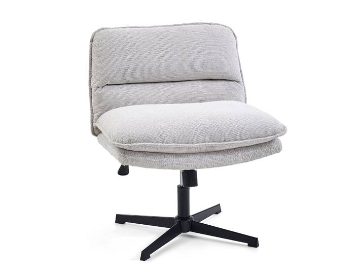 Chaise Pivotante Schneidersitz / Fauteuil Lounge Criss Cross 20 Tissu Gris Clair Hjh Living