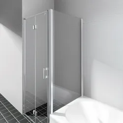 Kermi verkürzte Seitenwand Seitenwand verkürzt auf Badewanne für Ecke „LIGA“ 160 cm Glas Klar, Profile Silber Hochglanz