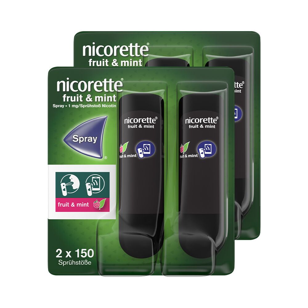 nicorette Fruit & mint Spray mit Nikotin 2x 2 St 2x2