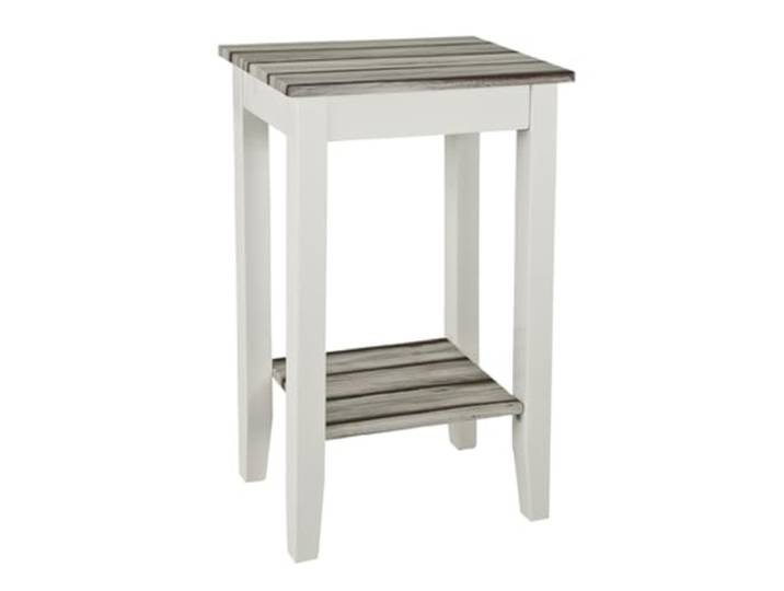 HAKU Beistelltisch maritimo Kiefer weiß MDF weißer Sofatisch Couchtisch - Maße: B 40 x H 69 x T 30 cm Style: Coastal Furniture