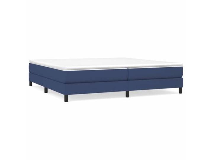 PUGYNBK Boxspringbett mit Stoffmatratze, Blau, 200 x 200 cm Taschenfedern, mittlere Festigkeit, atmungsaktiver Schutz, Holzlatten, manuelle Montage