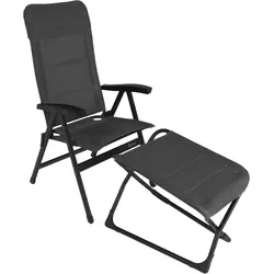 Berger Genova 3D Mesh Klappstuhl-Set mit Beinauflage Anthrazit