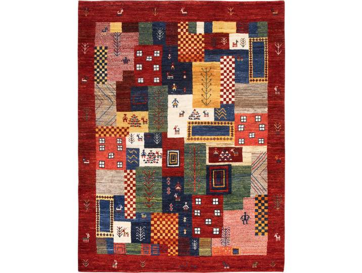 Cazaris Orientteppich Chrysopras Rot, Mehrfarbig, Abstraktes, rechteckig, 80x300 cm, in verschiedenen Größen erhältlich, Teppiche und Böden, Teppiche, Orientteppiche