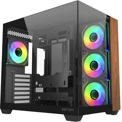 Abysm Gaming Danube Sava Nature 285B (ITX, mATX), PC Gehäuse, Schwarz
