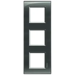 BTicino LNA4802M3KF LivingLight Abdeckrahmen 3-fach 2+2+2M Rauchgrau