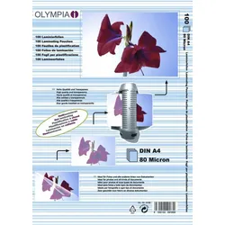 OLYMPIA Laminierfolien glänzend 80 mikron A4