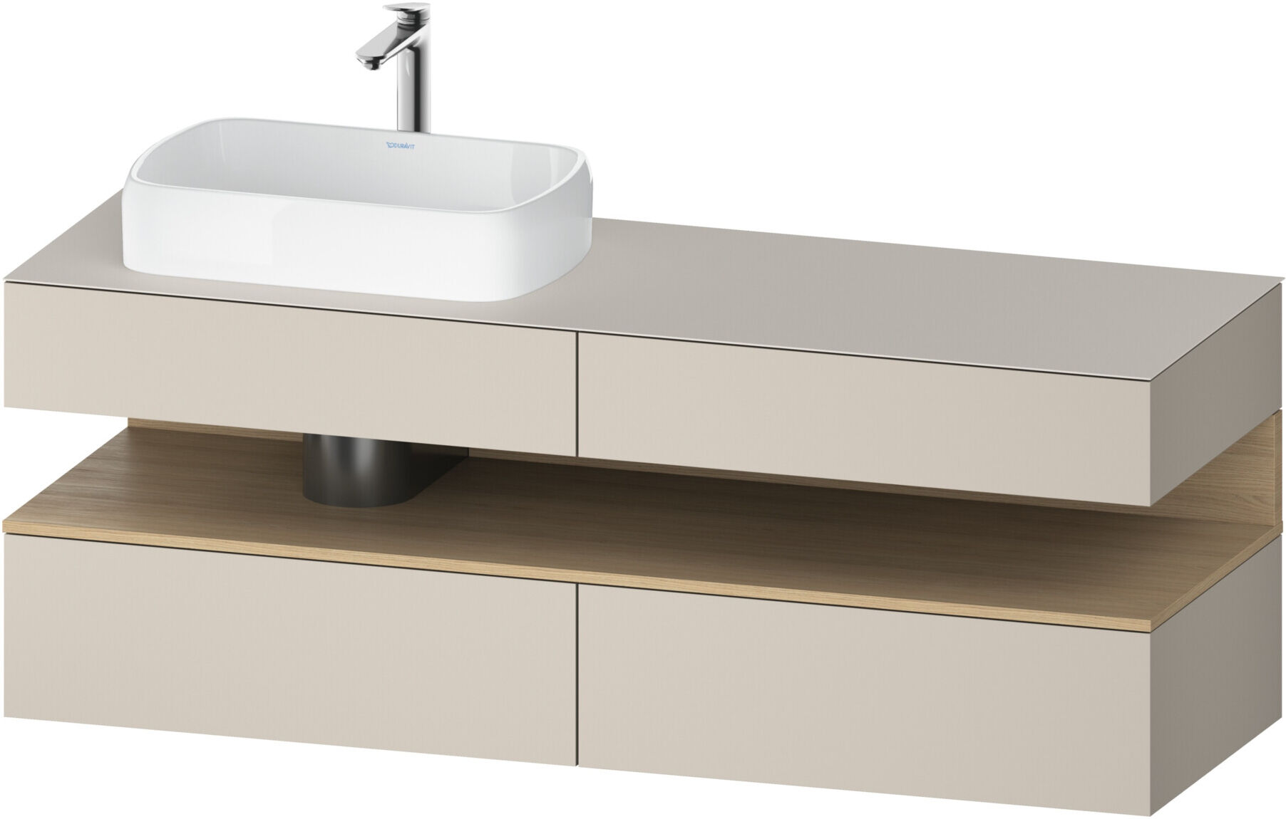 Duravit Waschtischunterschrank Qatego 160x55x60cm, E na/tau m, Pl, B l, B (QA4777030910010)