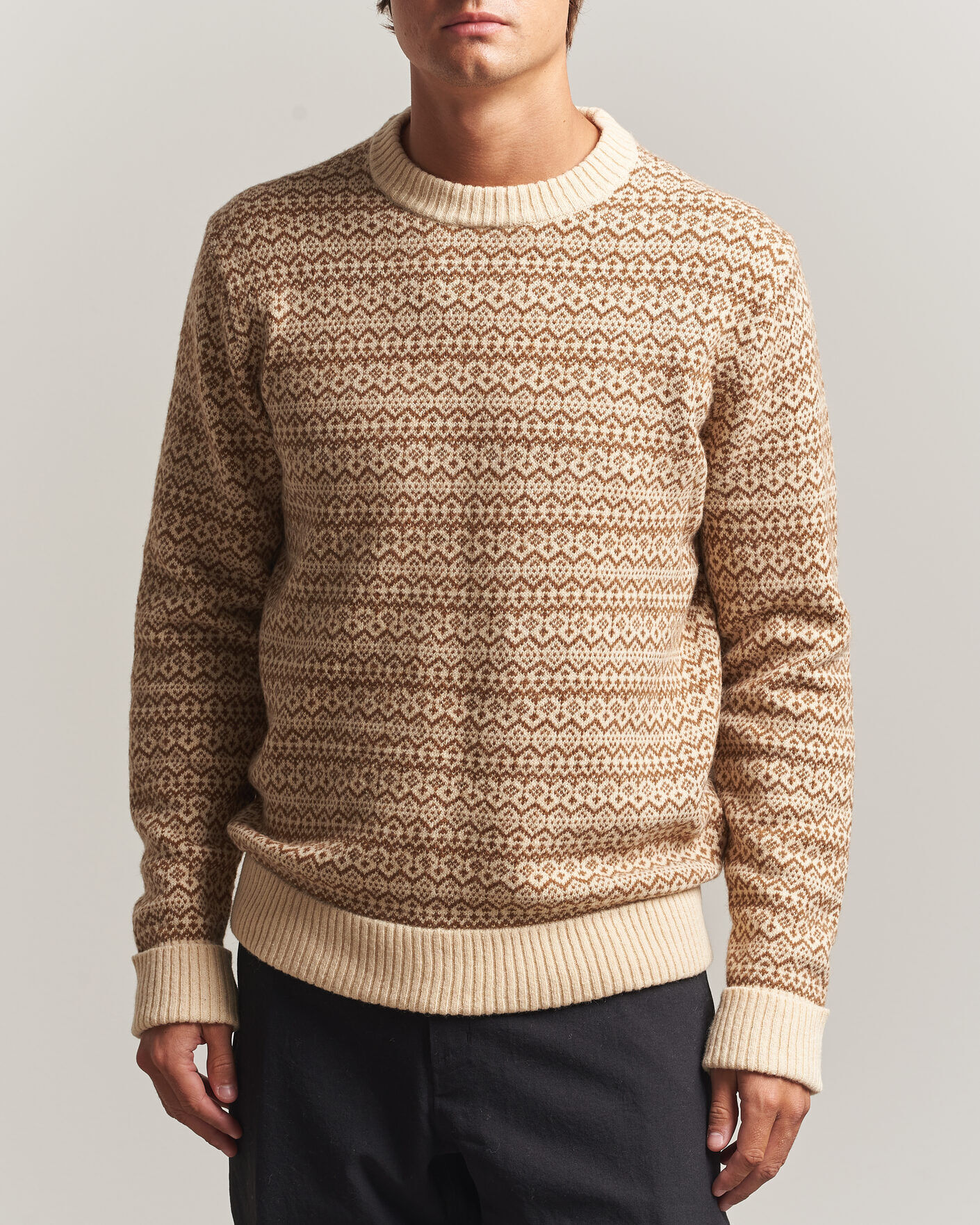 Patagonia Recycled Wool Blend Sweater Snow Squail Natural men L Beige