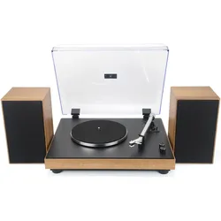 Majestic TT 54 Vintage Turntable 33/45 Turns (Halbautomatisch), Plattenspieler, Braun, Schwarz