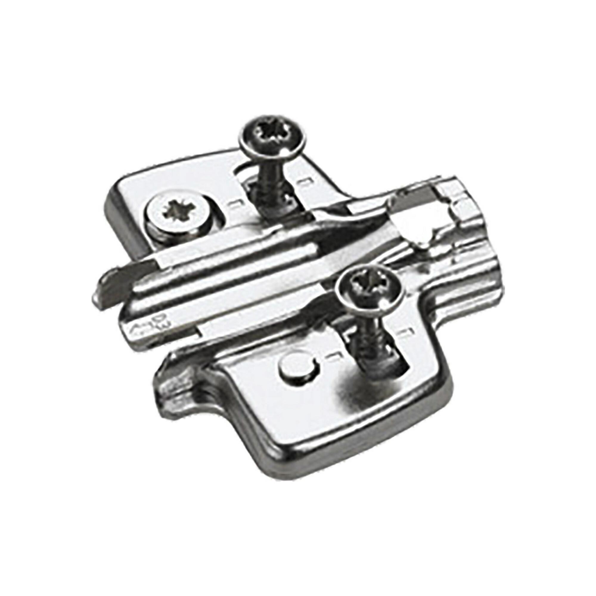 Hettich Möbel-Kreuzmontageplatte 9075073 vernickelt)