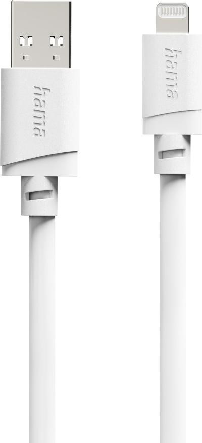 Hama Lightning naar USB-A oplaadkabel, Wit, 2 meter