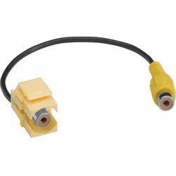 Hager Keystone Einsatz RCA Bu-Bu 0.2m gelb