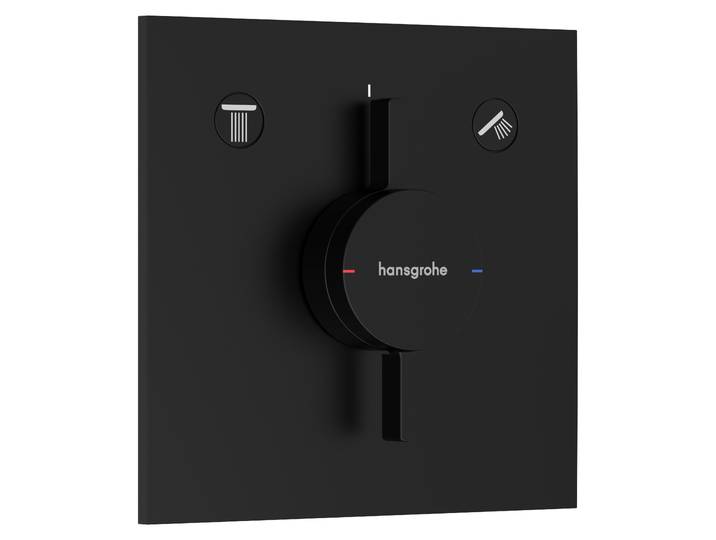 Mitigeur encastré Hansgrohe DuoTurn E pour 2 points de puisage\, finition noir mat
