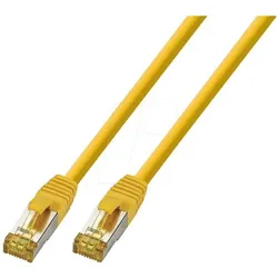 TTL NETZWERK Anschlusskabel, CAT.6a, S/FTP, 1,5 m, gelb (S/FTP, CAT6a, 1.50 m), Netzwerkkabel