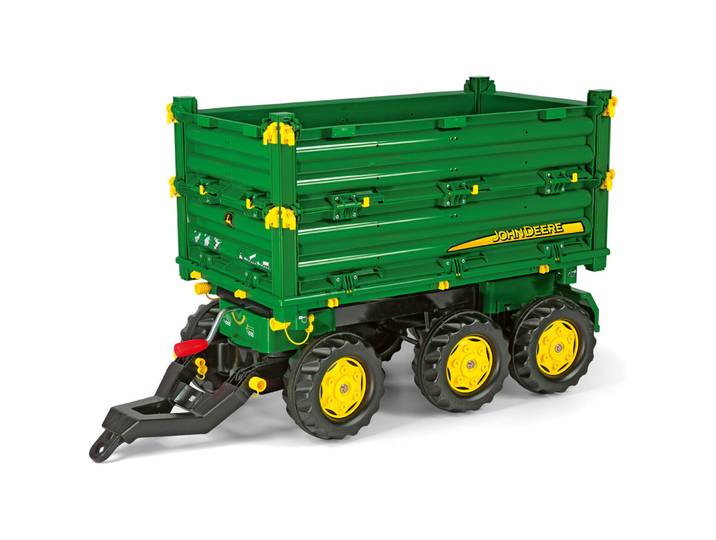 RollyMulti Anhänger JD 3-achsig Rolly Toys Grün Kunststoff - Farbe: Grün/Gelb