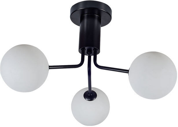 George Oliver Gabrielson Glass Semi Flush Mount Matt Black