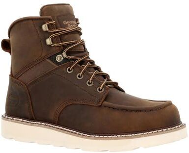 "Georgia Boot Core 37 6"" Wedge Work Boot - Mens 10.5 Brown Boot Medium"