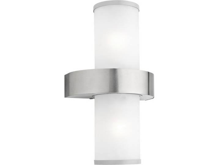 Eglo 86541, Wand, Edelstahl, Weiß, Glas, Edelstahl, 60W, 120W, E27